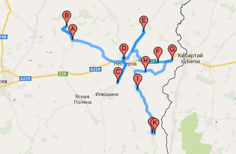 Первый день автобусного/автомобильного маршрута № 4 по территории Нестеровского района